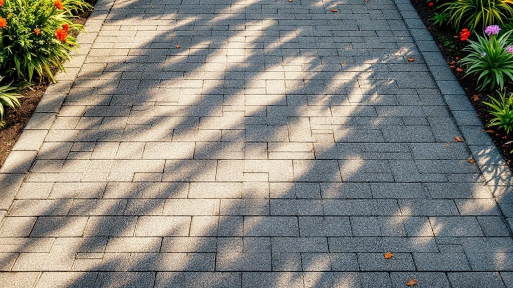 Professional driveway cleaning service - before and after transformation